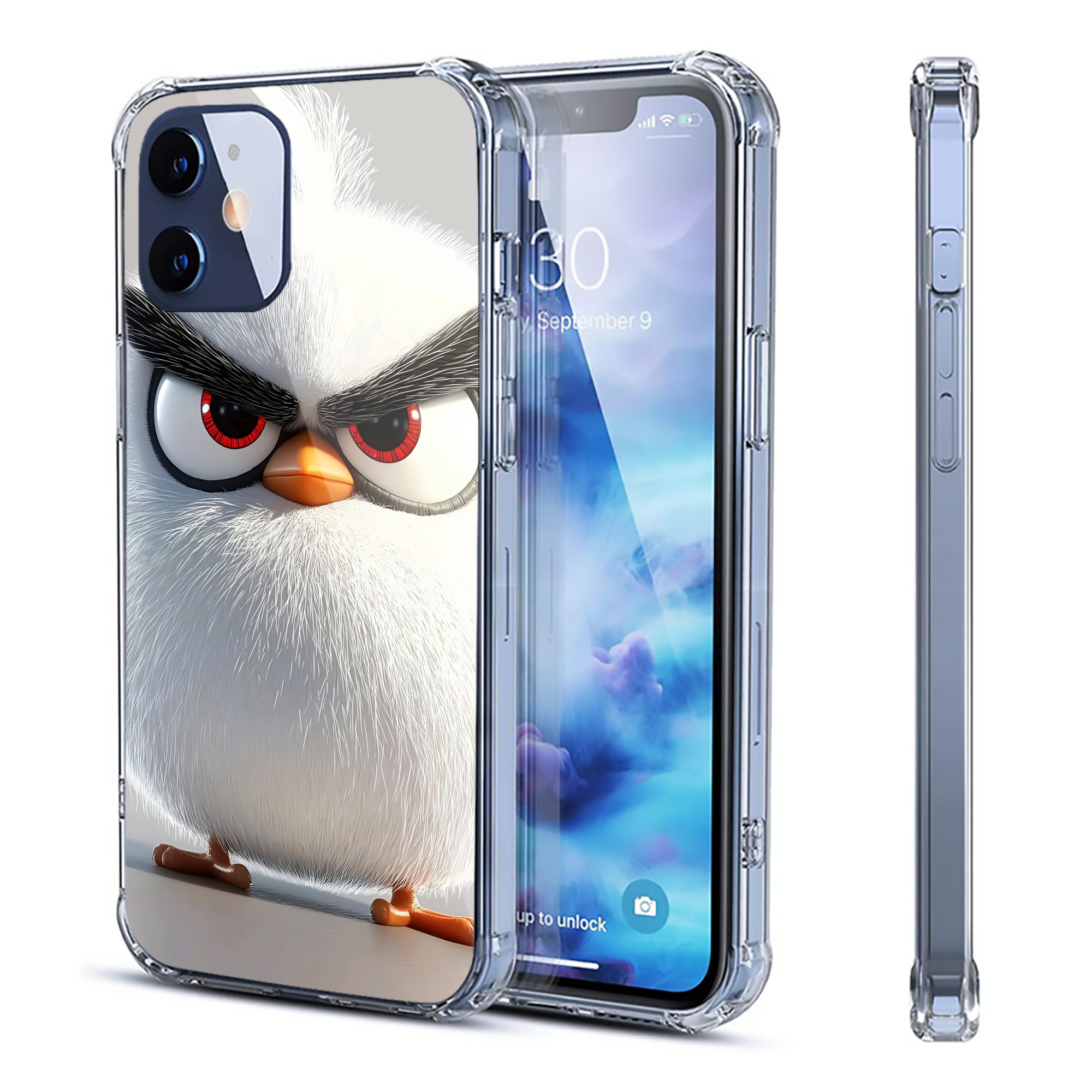 （画像用） Angry Birds アングリーバード 【iPhone 12シリーズ対応】透明スマホケース（クリアソフトケース）